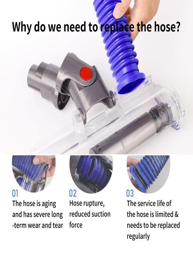 keluke طقم خرطومين سفليين للمكنسة الكهربائية متوافق مع رأس التنظيف ذي الأسطوانة الناعمة دايسون V12، قطع غيار ملحقة بالمكنسة الكهربائية للتنظيف المنزلي، طقم مفكات براغي، فرشاة تنظيف - Image 5